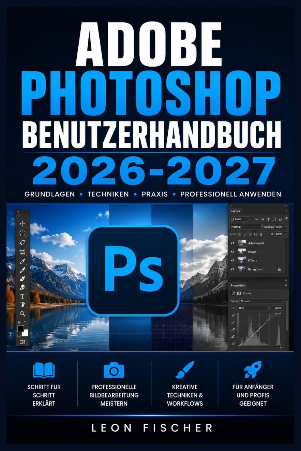 Adobe Photoshop Benutzerhandbuch 2026-2027: Schritt-für-Schritt-Anleitung für Einsteiger und Profis – Bildbearbeitung, Ebenen, Retusche und KI-Werkzeuge meister