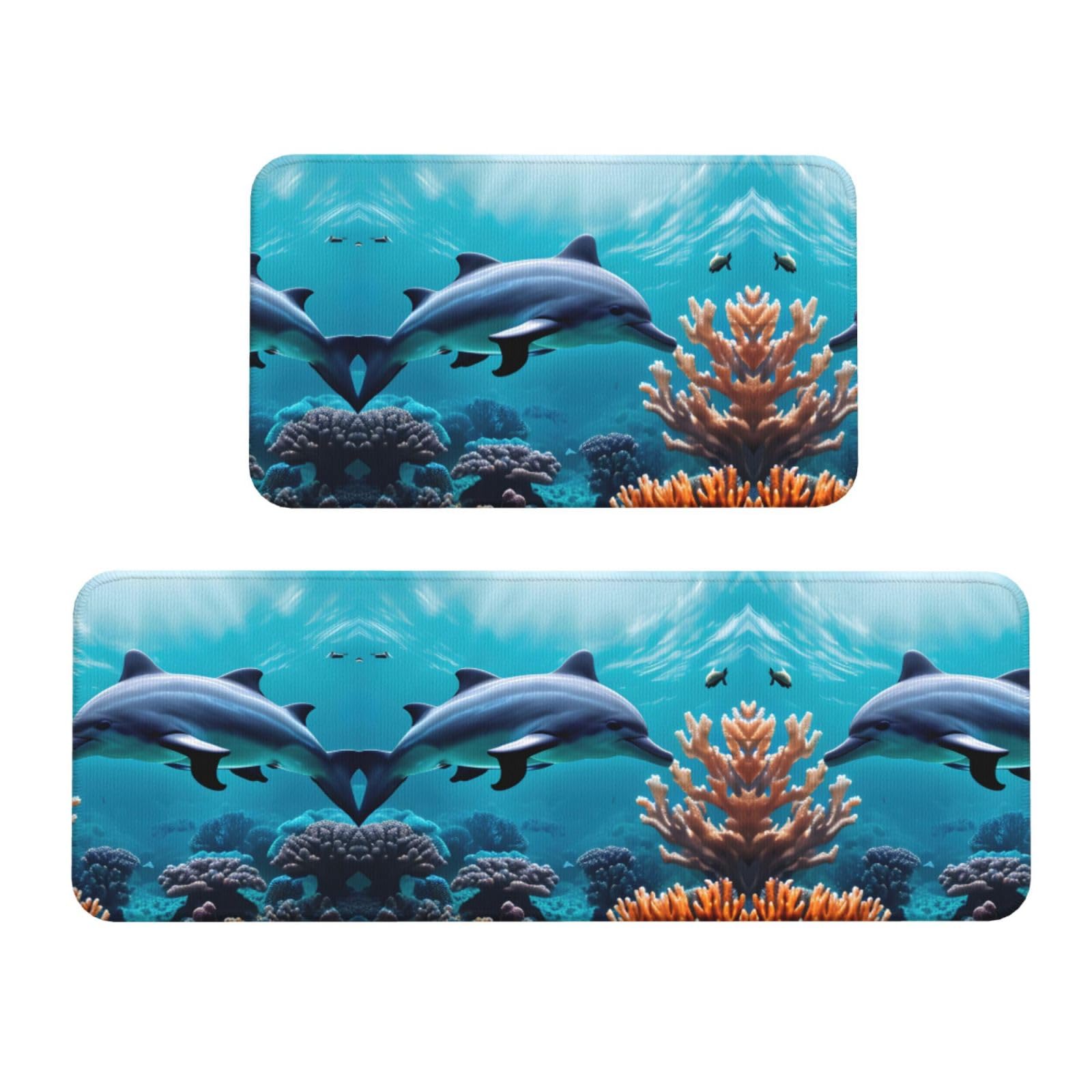 Tapis de cuisine antidérapant EdWal lot de 2 tapis étanches et sécurisés pour le bureau