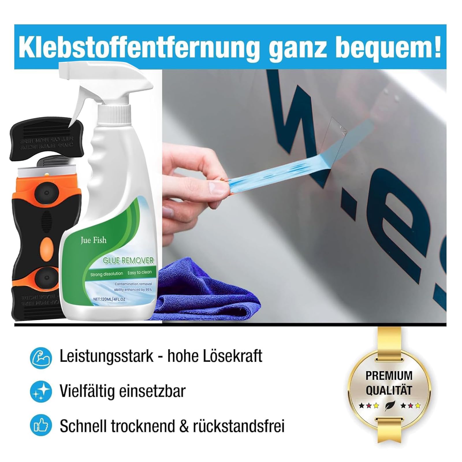 Dissolvant Colle,Décapant Adhésif,Enlève Autocollants,Decolle Etiquette,Dissolvant D'adhésif Decolle,Produit Enlever Colle Autocollant,Résidus de Colle et Ruban Adhésif, Inclut Grattoir en Plastique