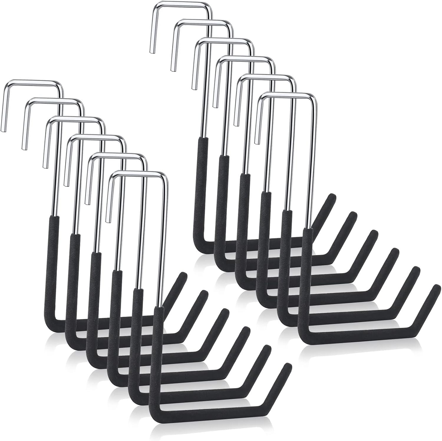 HUHOLE Heavy Duty Storage Hooks, 4PC Rafter Hangers, Pegboard Garage Organizer, Large S Hooks - View #7