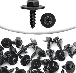 30pcs Bumper Cover Mud Flaps Wheel Wells Screws Bolts Compatible with Toyota Lexus Camry Tacoma Avalon Prius Corolla 90159-60498