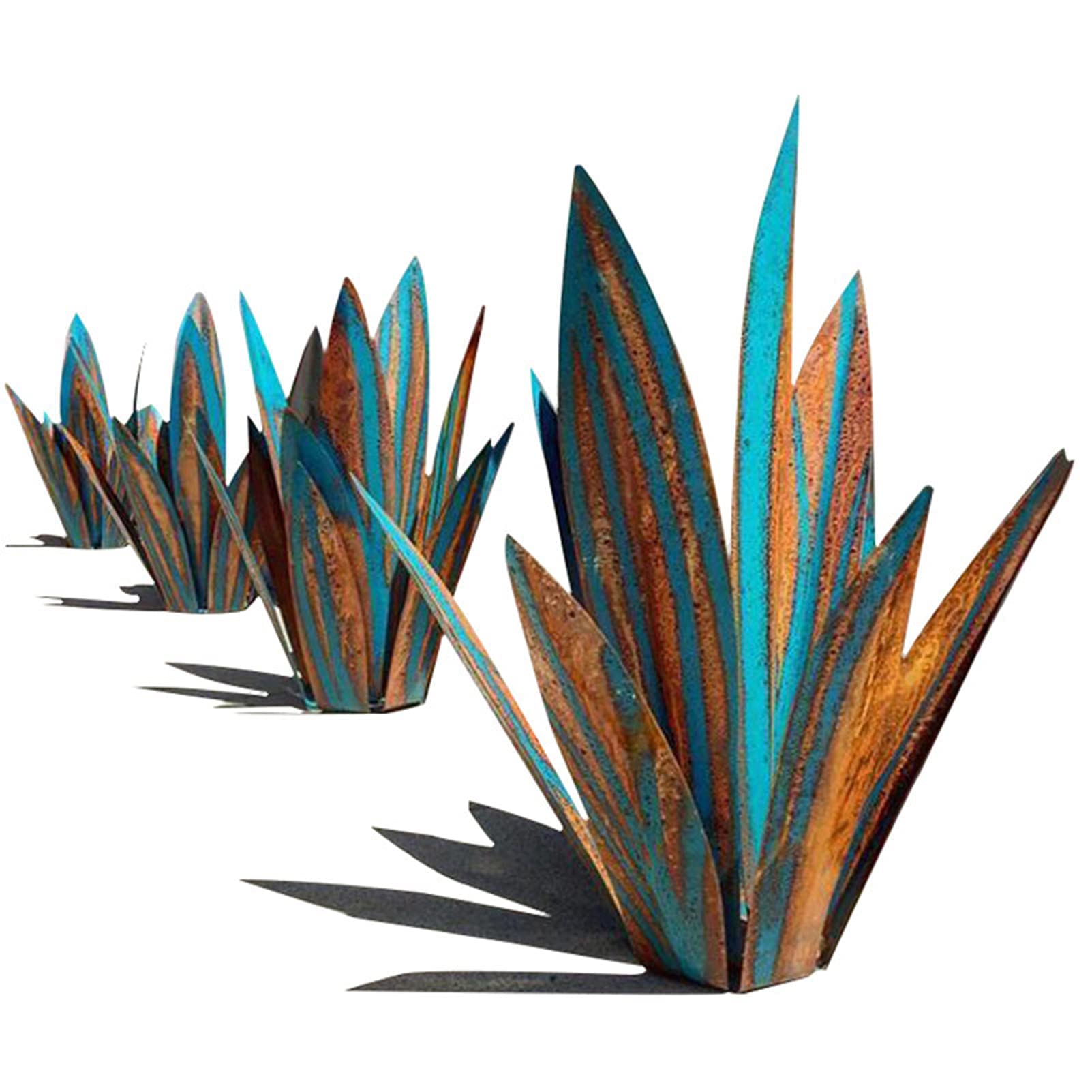 Grande Scultura di Pianta di Agave in Metallo per Prato, Giardino E Patio – Arte Unica per Esterni 4,65cm