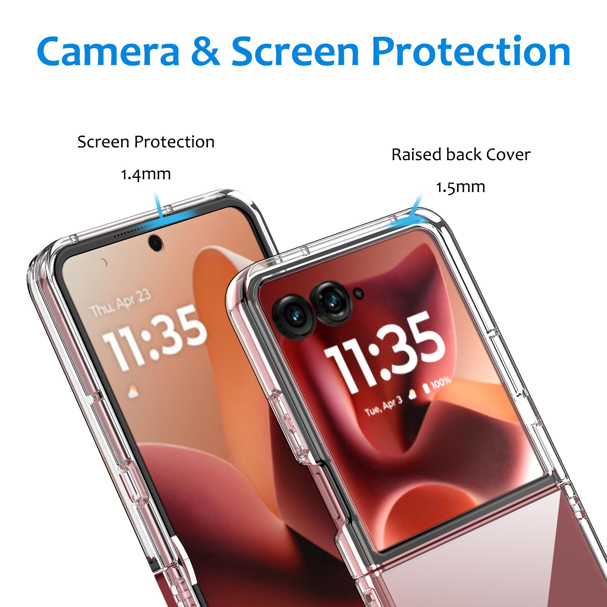 CAUHENYEE Cover per Motorola Razr 60 Ultra Custodia, Antiurto e AntiGraffio