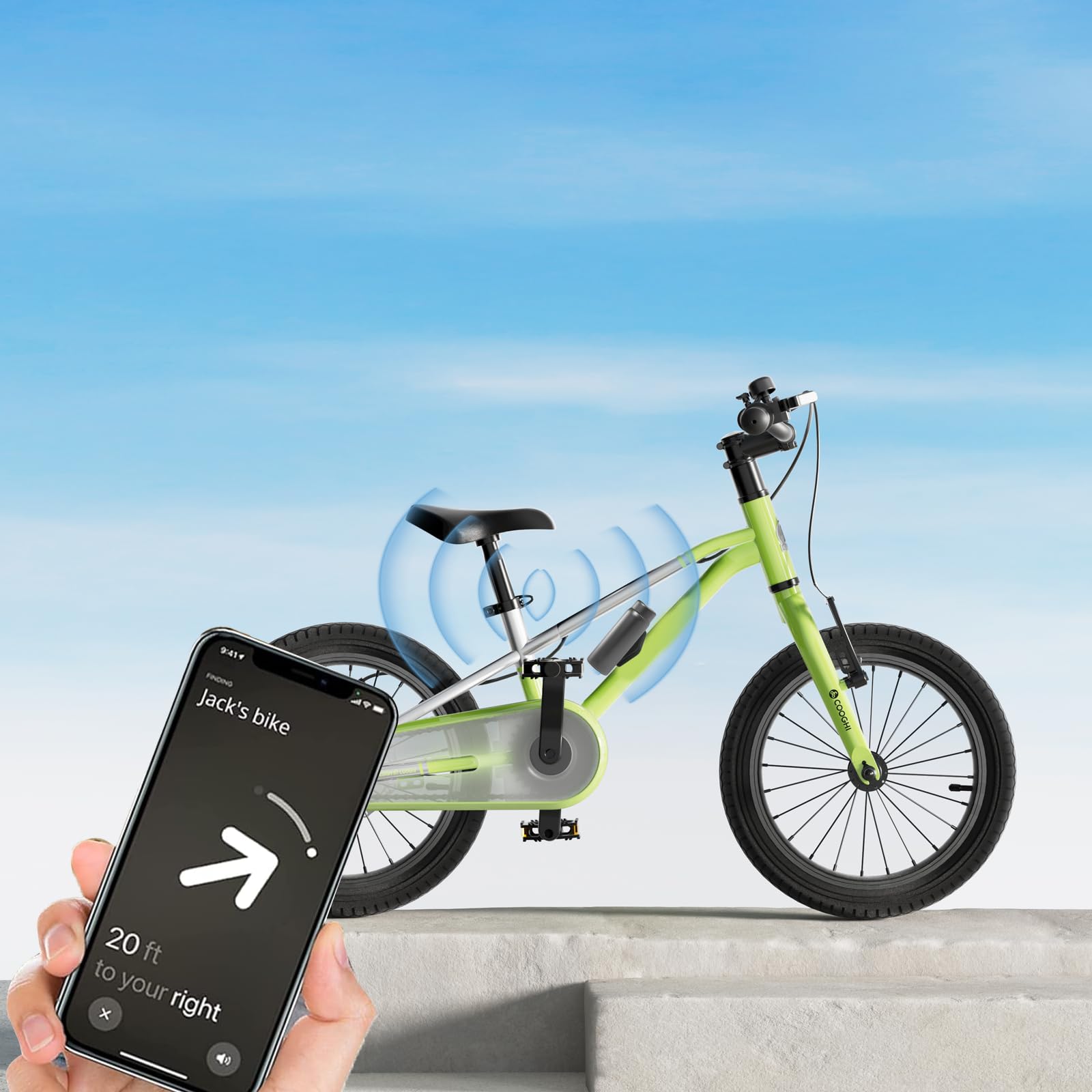 Zequech Bike Airtag Locator Étui de protection, robuste, résistant à l'usure, anti-perte, antivol, compatible avec tracker, positionnement en temps réel et outil de recherche de voiture, spécialement