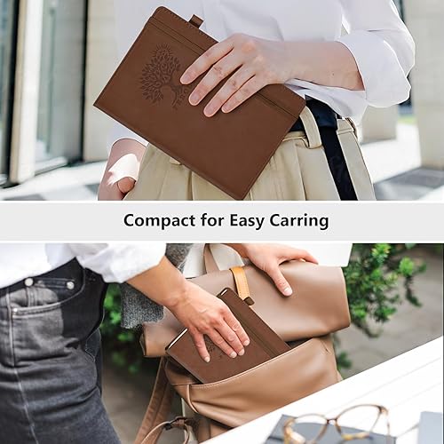 Miniatura 6 de Cuaderno rayado para hombres y mujeres, 160 páginas con rayas universitarias para escribir, cuadernos A5 de cuero de tapa dura para el trabajo,