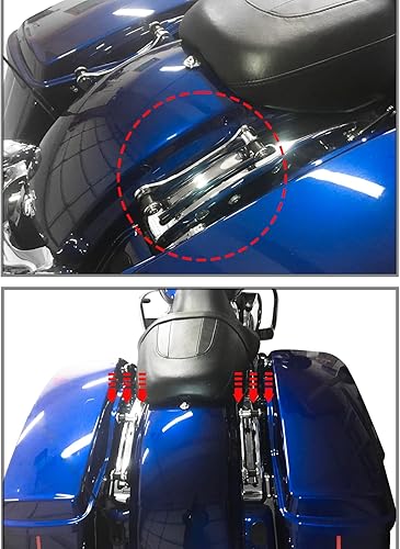 Miniatura 2 de Kits de accesorios de acoplamiento cromados de 4 puntos compatibles con Harley Touring Electra Glide Street Glide Road Glide Road King 2014-2022
