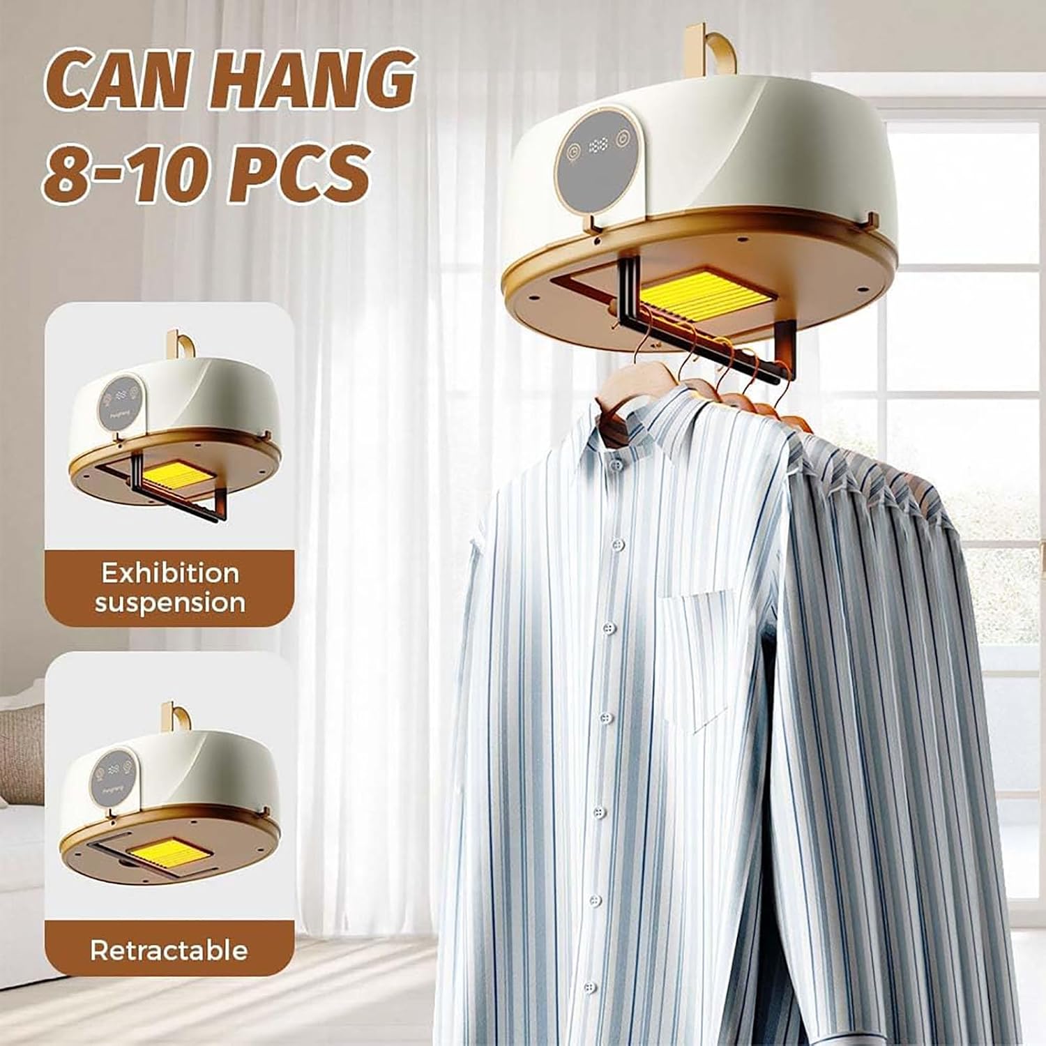 Automatic Ironing Machine, Upgraded Portable Clothes Dryer Steam Iron with Wireless Remote, Automatic Air Iron in Home, Apartment