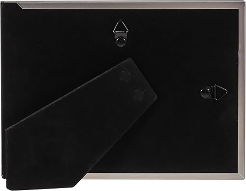 Miniatura 4 de Malden International Designs - Bordes interiores y exteriores horizontales con acabado de peltre cepillado, 4 x 6 pulgadas