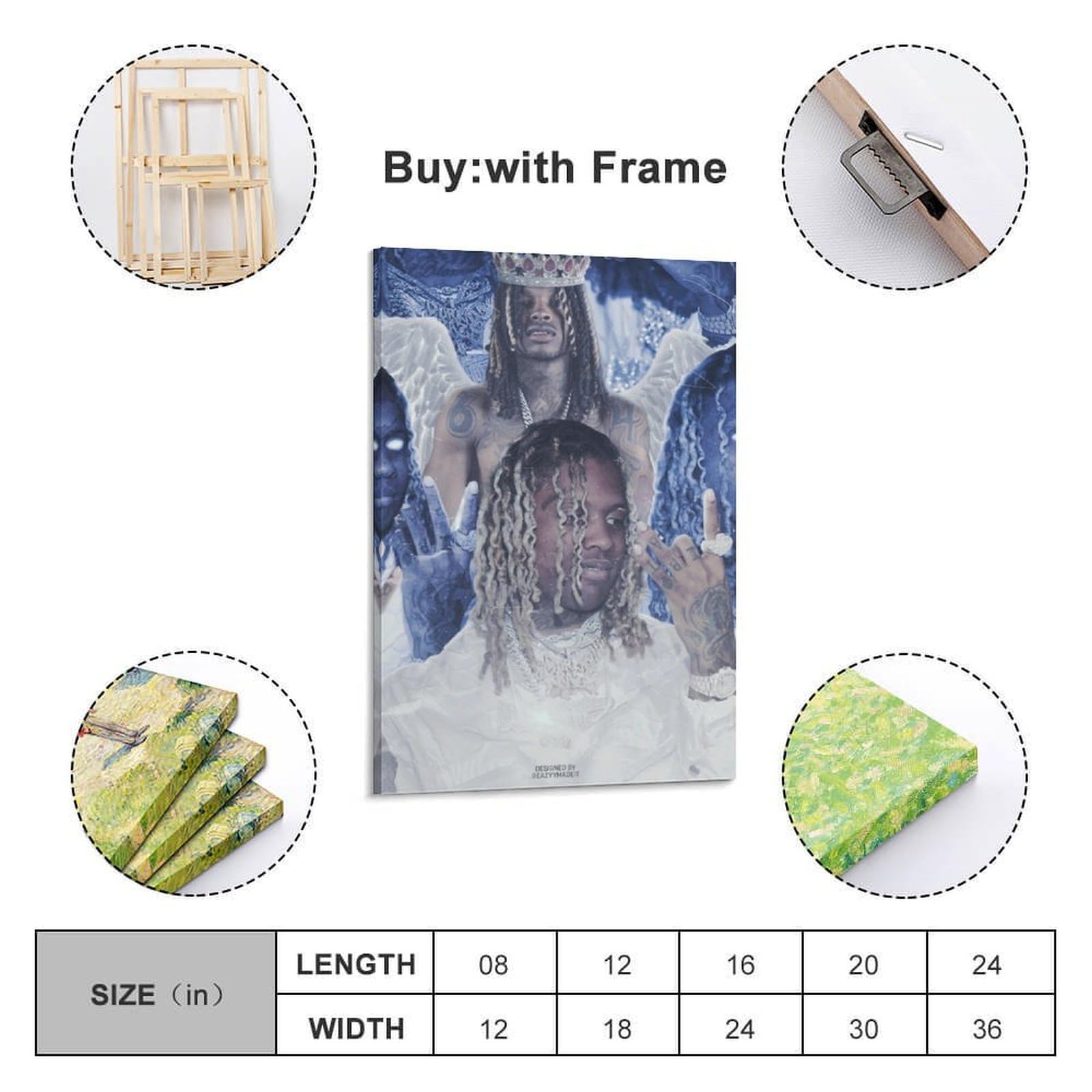 Azizat Lil Durk X King Von Moive Poster Wall Decor Living Room