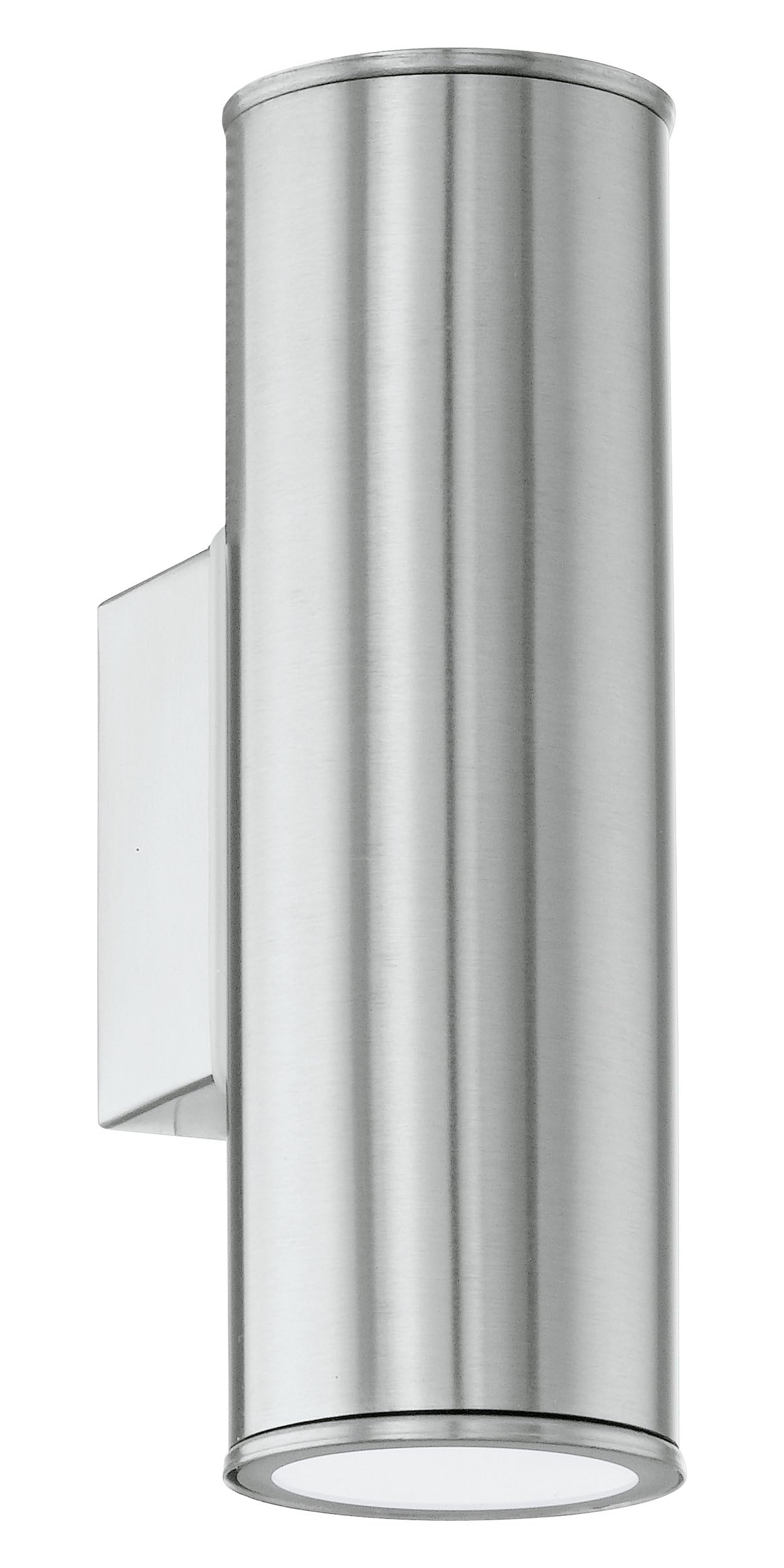 Eglo Riga Wall Lamp, Stainless Steel, Height 20 Cm, Stainless Steel, 2-Bulb