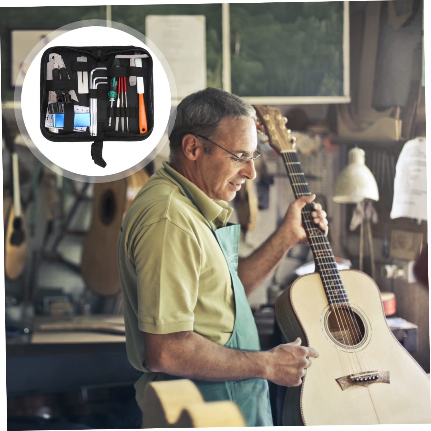 1set Kit Completo Per La Manutenzione Della Chitarra Strumenti Pratici Per Pulizia e Riparazione Di Accessori Per Musicisti Professionisti e Amatori