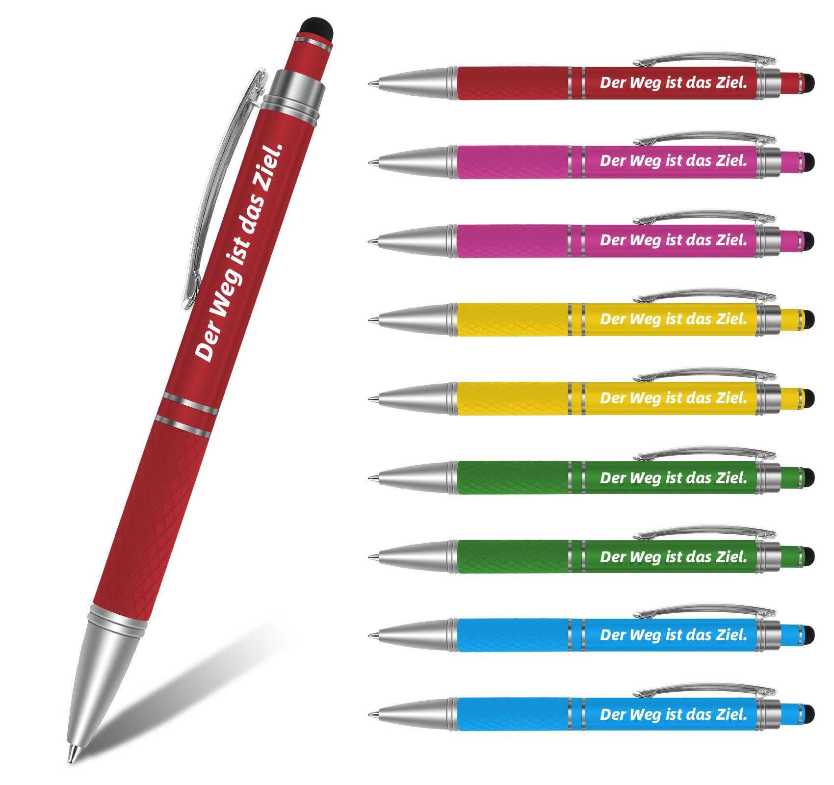50er Kugelschreiber mit Gravur & Touchpen,Personalisiert Pen 1mm Strichstärke mit Wunschtext als Geschenke Glücksbringer Prüfung,Geschäftliche,Werbegeschenk,Werbeartikel,Abschiedsgeschenk