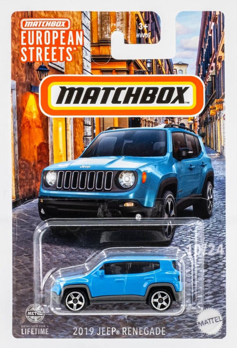 Amazon.com: Matchbox European Streets 2019 Jeep Renegade Blue 10