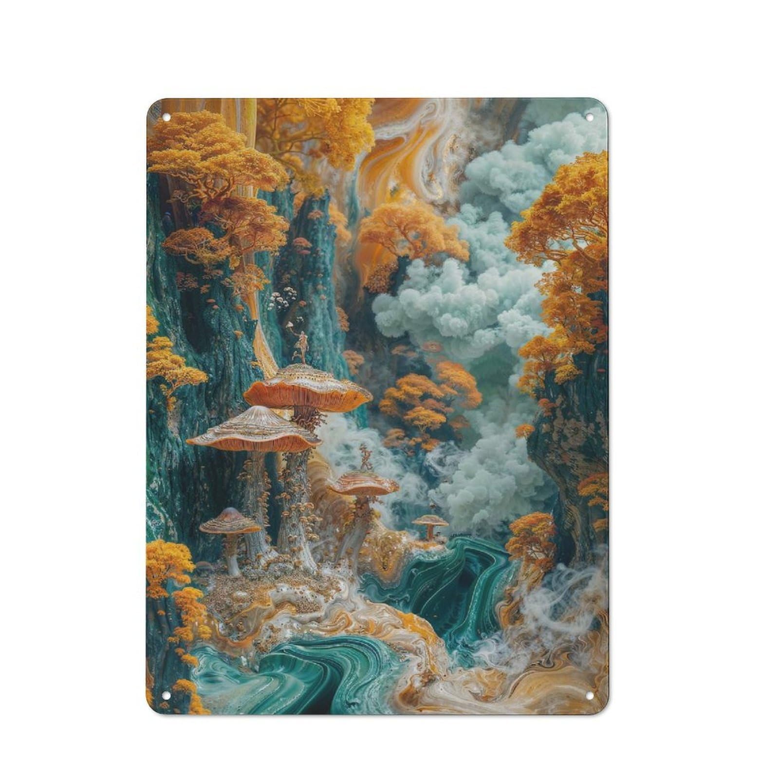 Junmoney Style-5 Vintage Tin Sign 40X30cm With Mystic Grove For Home Bar Wall, Metal Sign Decor For Home Bars And Entertaining Spaces