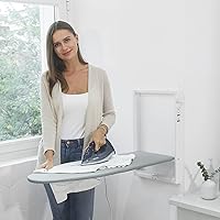 Vista 6 de Xabitat Tabla de planchar para montar en la pared, 36.2 x 12.2 pulgadas, tabla de hierro plegable de montaje compacto para espacios pequeños, ahorro