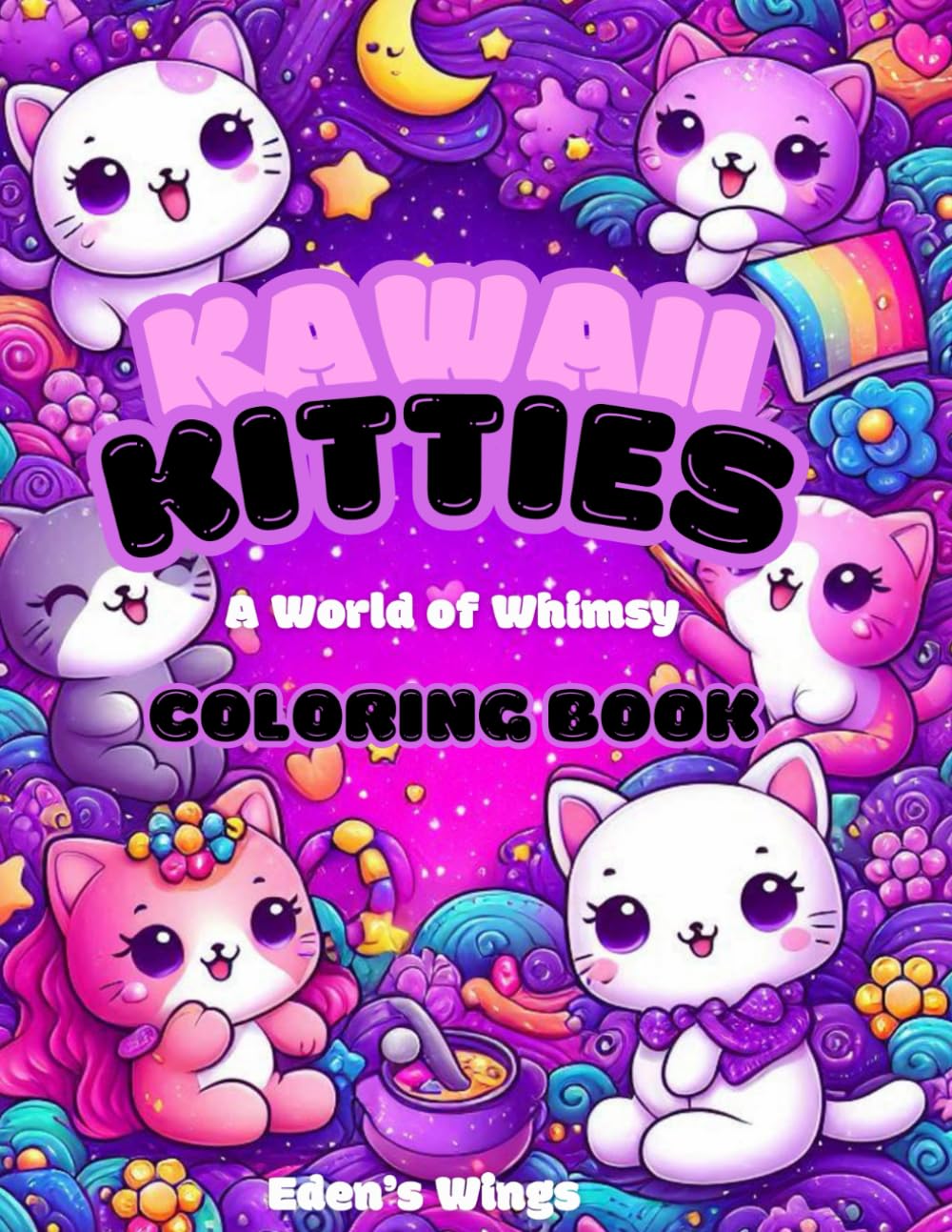 Kawaii Kitties - A World of Whimsy Coloring Book