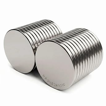 Thin Neodymium Disc Magnets 3/4 x 1/16 Inch 20x1.5mm N48 Flat Round Rare Earth Magnets for Scrapbooking, Craft Closures and DIY Projects 20 Pack
