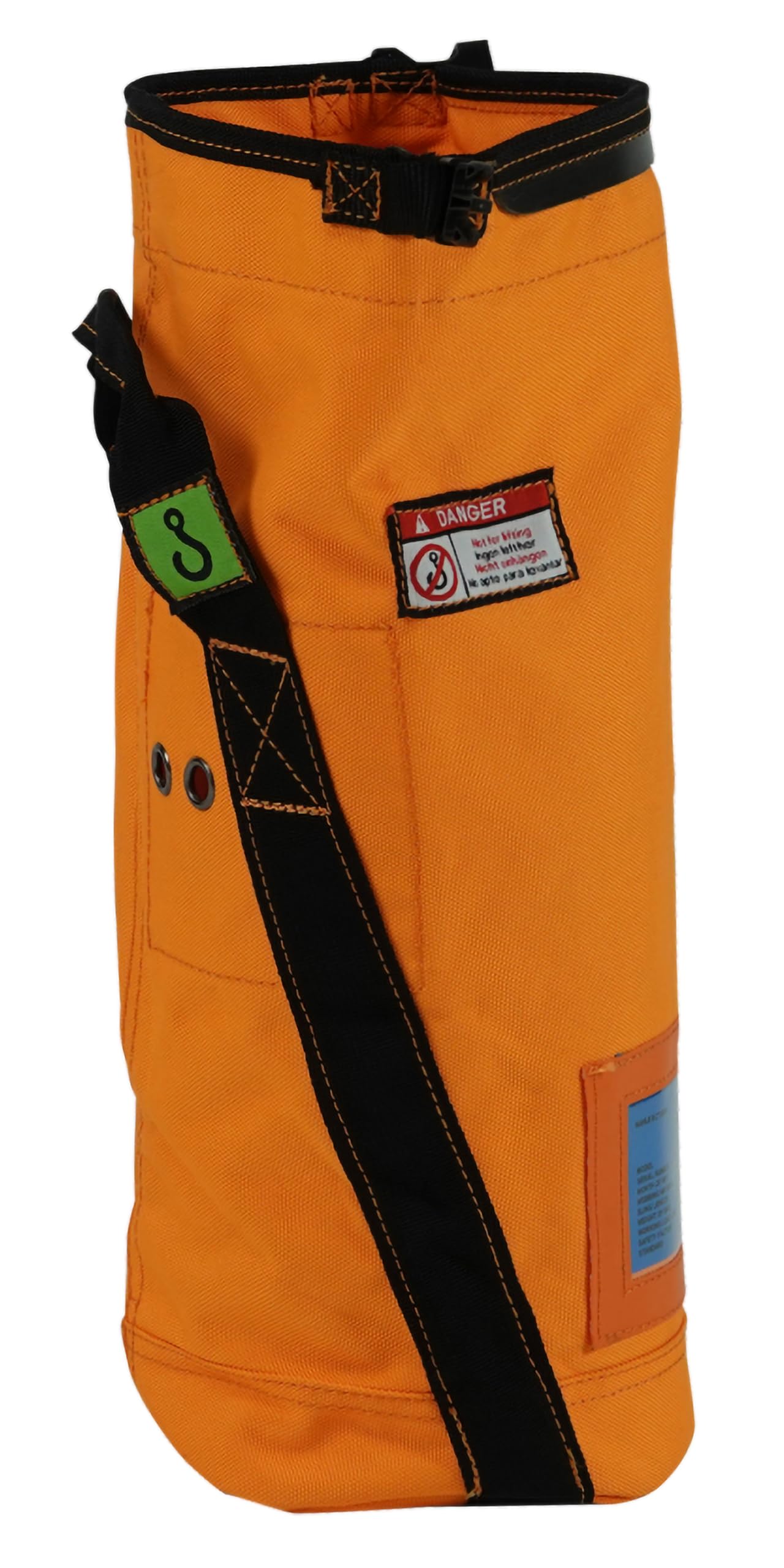 EMG 2651 Werkzeugtasche Klein 25 kg Tragfähigkeit - Werkzeugtasche Leer für Arbeiten in der Höhe - Werkzeugtasche 16cm Durchmesser Orange