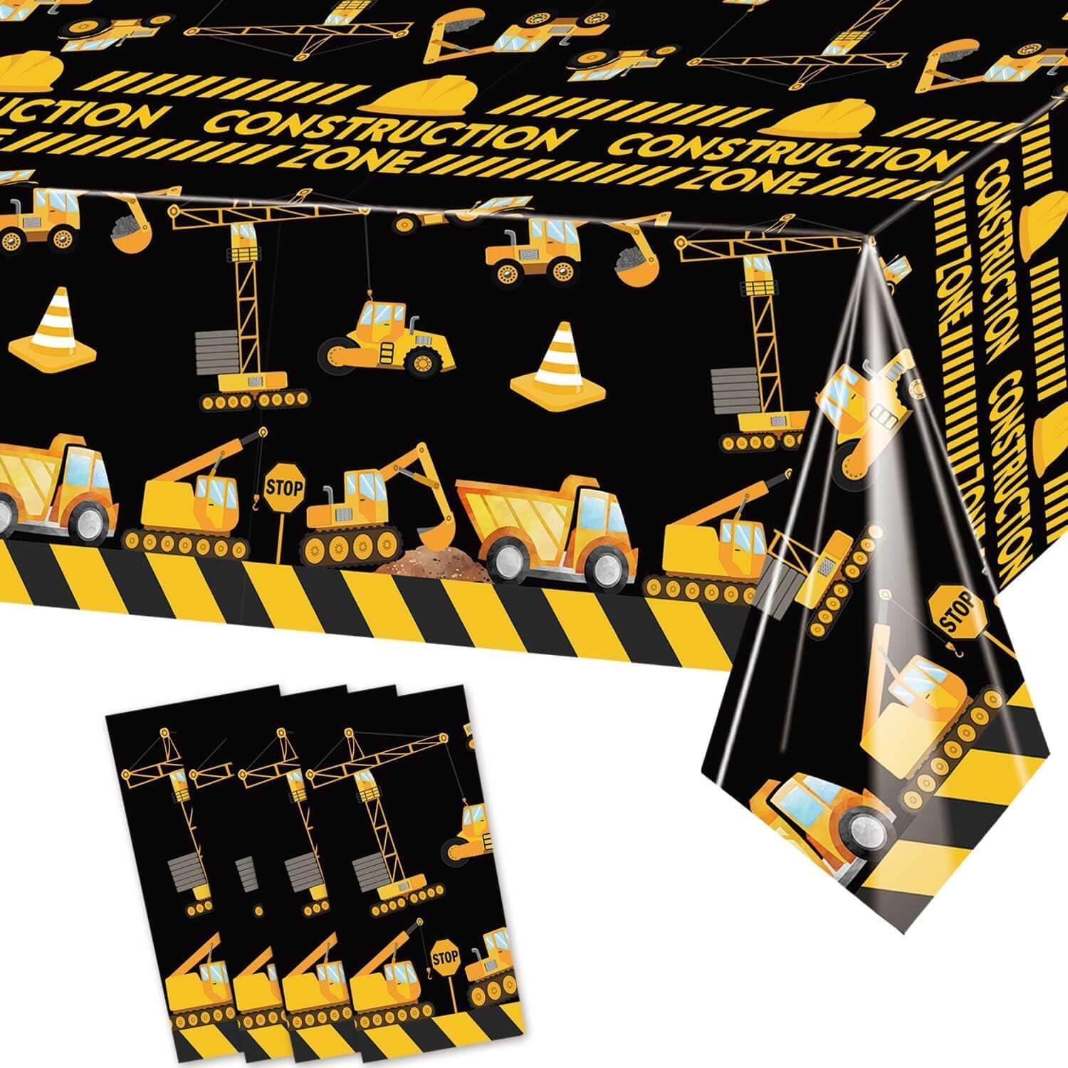 4 Pieces Airplane Birthday Party Tablecloth 54'' x 108'' Airplane Aircraft Table Covers for Aviation Theme Boys Baby Shower 1st 2nd 3rd 4th Birthday Party Table Supplies Decorations Favors