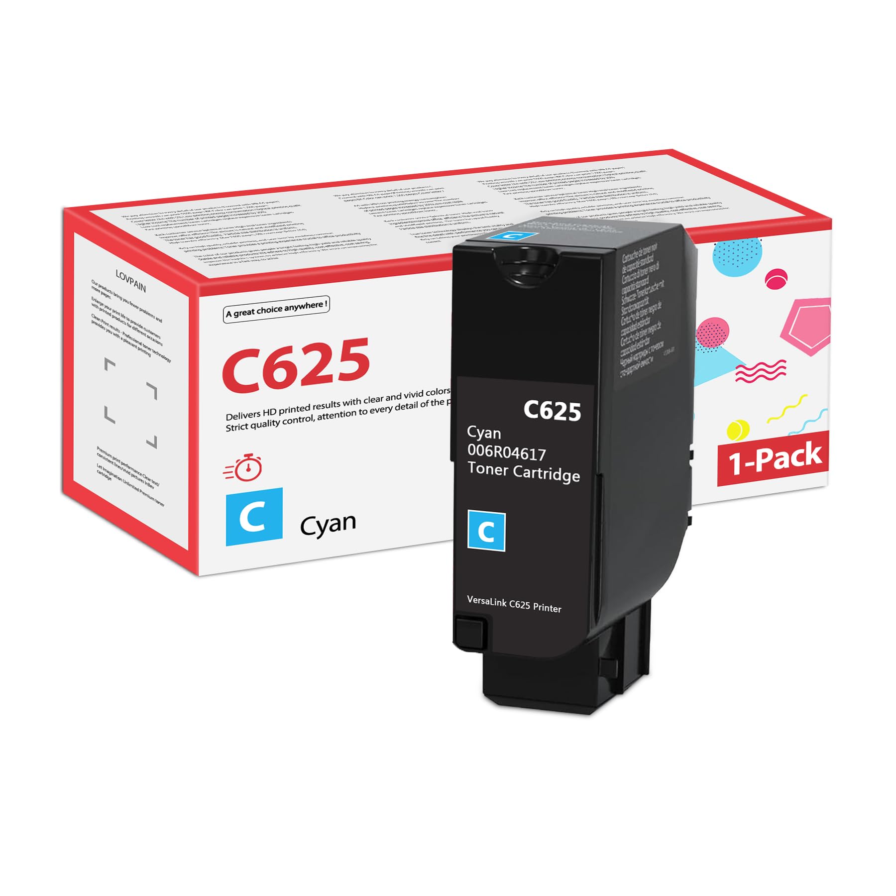 Amazon.com: VersaLink C625 Cyan Toner Cartridge 1 Pack - Lovn 