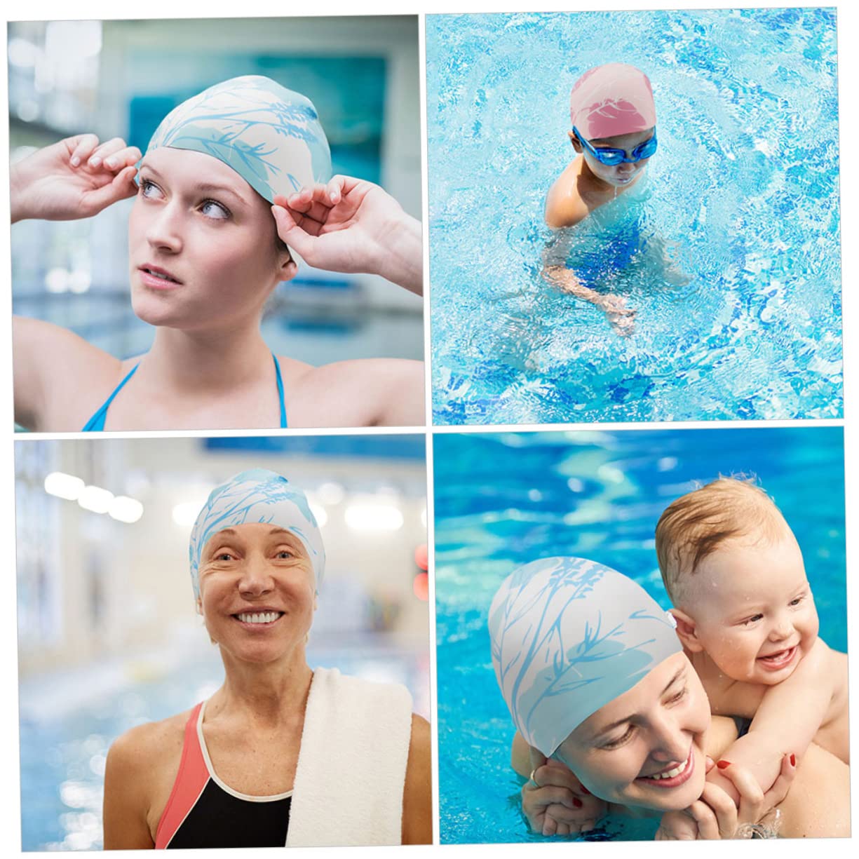 2 Pezzi Cuffia Da Nuoto Stampata Cappello Da Nuoto Per Adulti Cuffia Da Da Uomo Cuffie Da Bagno Per Il Da Da Da Uomo Cuffie Da