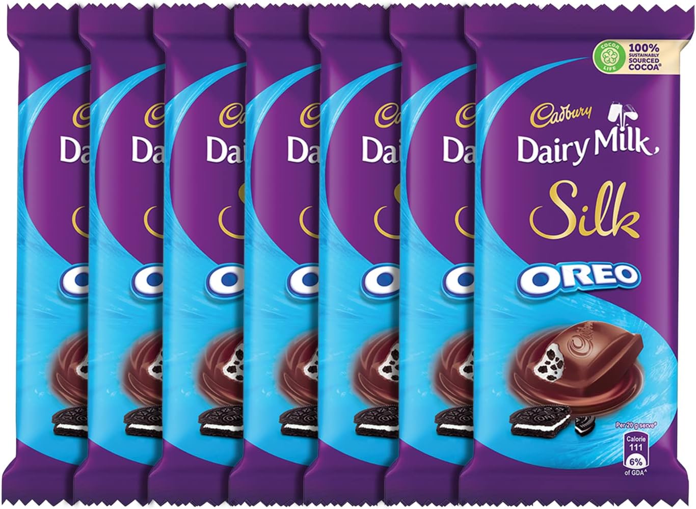 Cadbury Dairy Milk Silk Oreo Bars Chocolate Bars, 58.5 g (pack of 7)