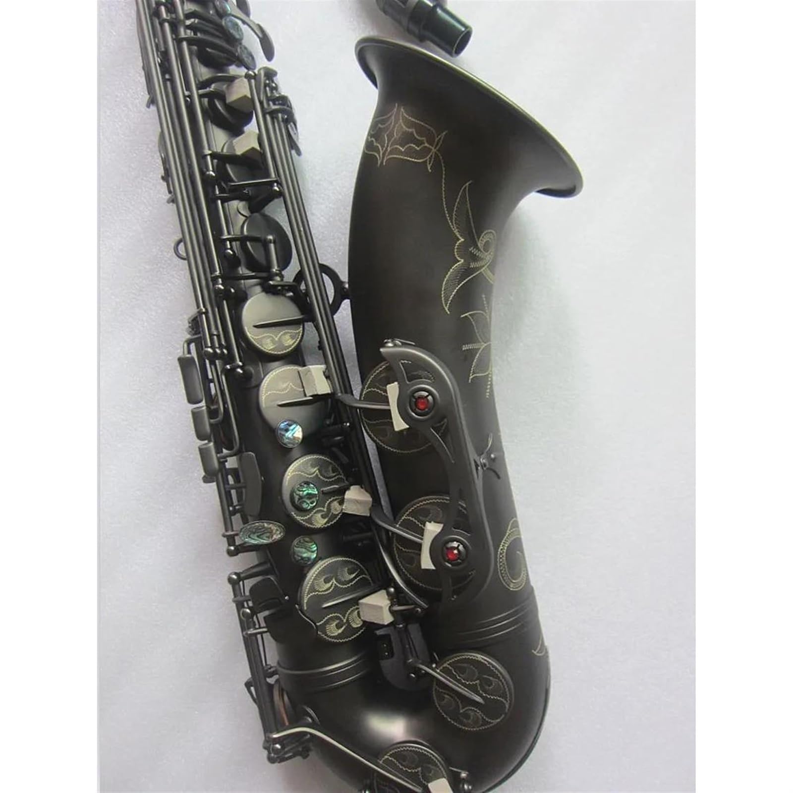Saksofon Saksofon Tenorowy Czarny Profesjonalny Instrument Muzyczny Grający Na Saksofonie Tenorowym