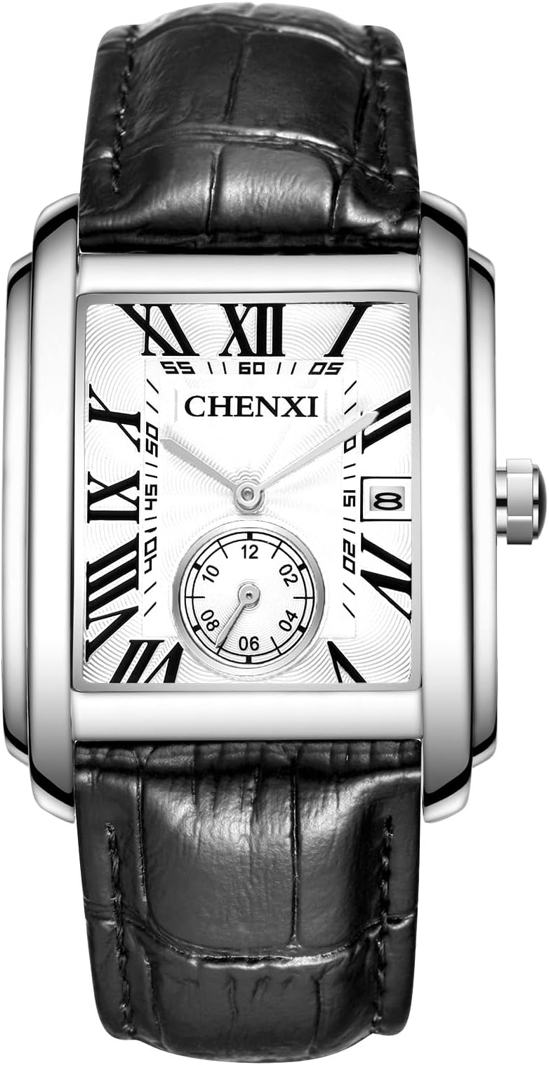 black leather watch