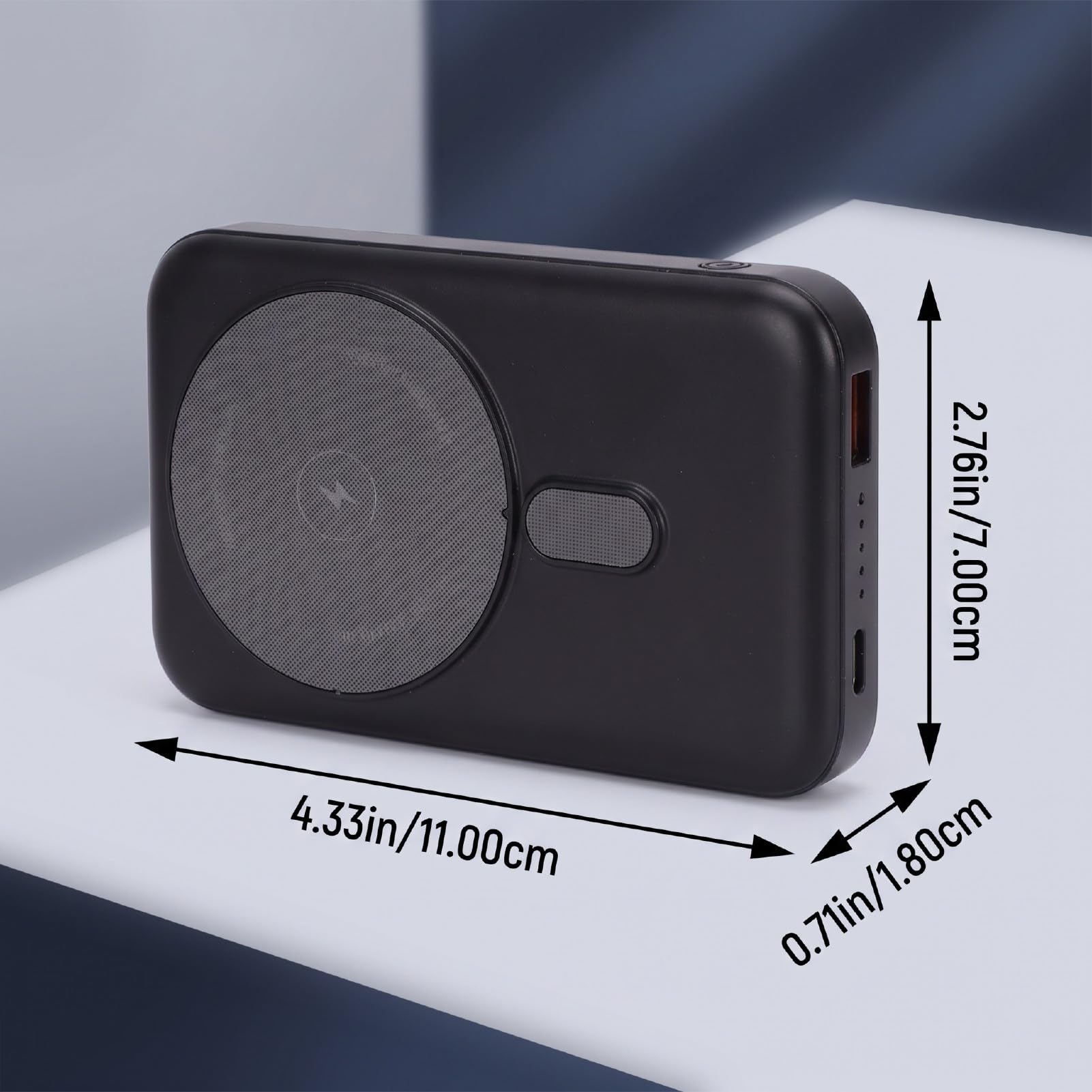 Qcwwy Batterie Externe Magnétique, Chargeur Portable sans Fil, 10000mAh