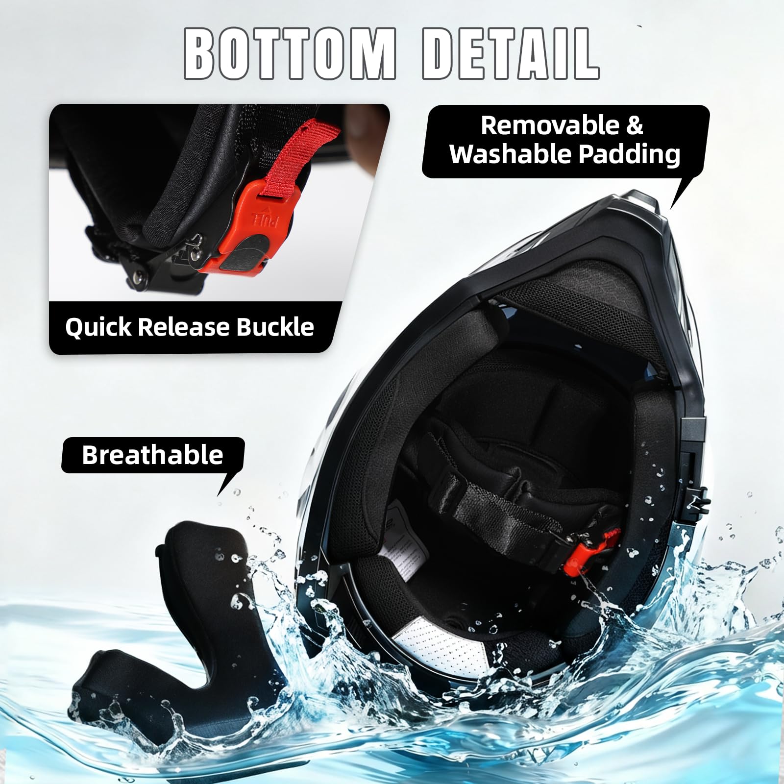 Amazon.com: TRIANGLE Dual Sport Motorcycle Helmet Dirt Bike