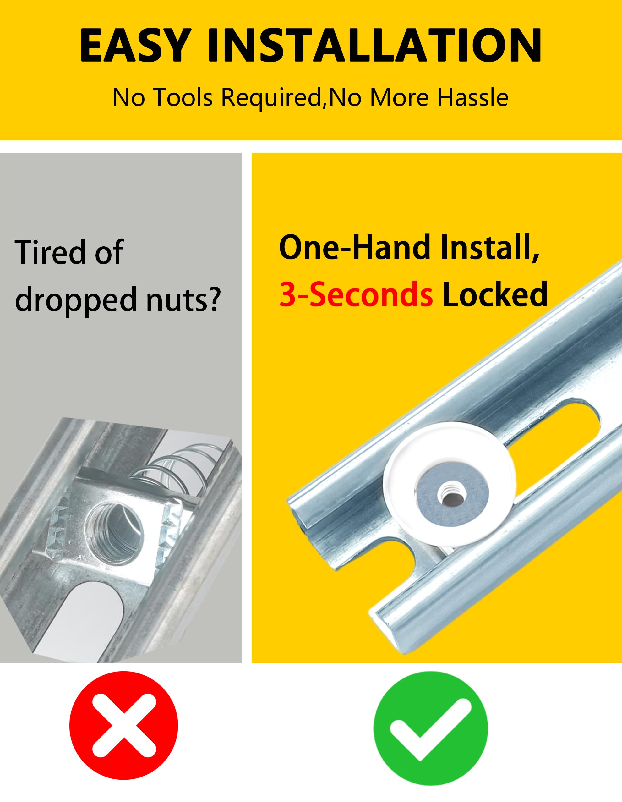 Strut Channel Cone Nuts - Galvanized Hardware -2