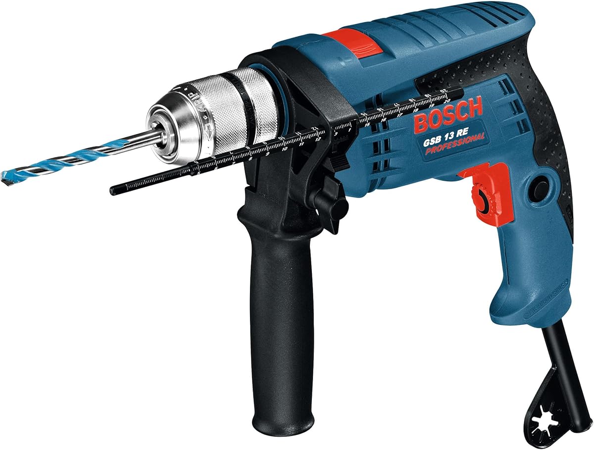 Bosch Professional klopboormachine GSB 13 RE (600 watt, incl. diepteaanslag 210 mm, snelspanboorhouder 13 mm, in doos)