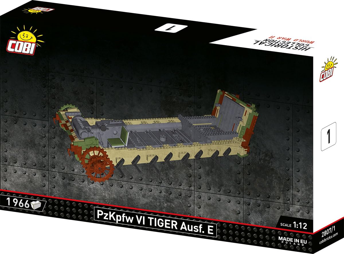 COBI PzKpfw. VI Tiger, 70 cm (Länge) x 30 cm (Breite) x 24 cm (Höhe), Dark Green