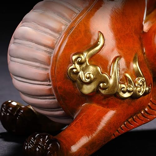 Miniatura 7 de CHUNCIN - Feng Shui Statue Pi YaoPi Xiu Wealth Porsperity Handmade Brass Statue Home Decoration Gift Attract Wealth and Good Luck Housewarming