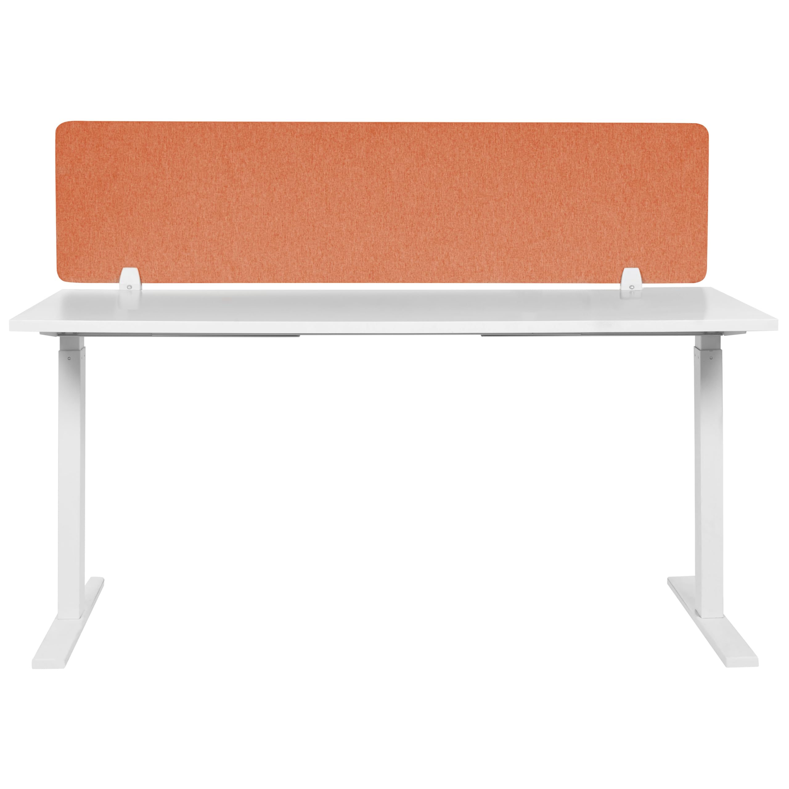 Beliani Séparateur de Bureau Orange Synthétique et Polyester 130 x 40 cm Ecran Visuel Wally