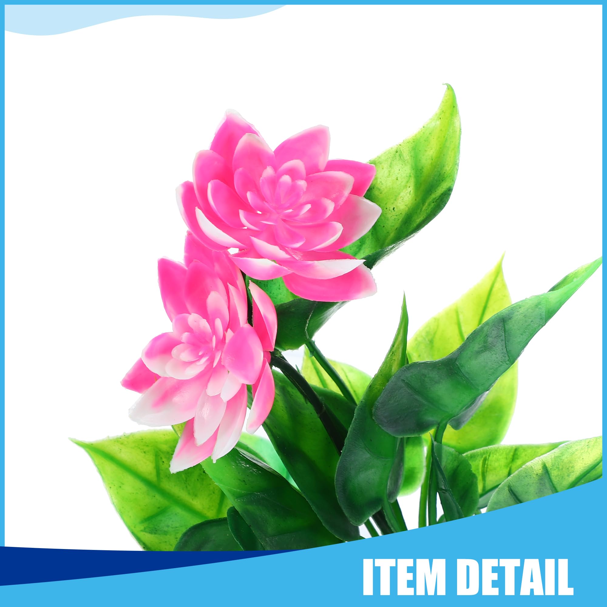 CAPASTEC Aquarium Decoration, Mini PE Ceramics Aquarium Decorations Plants for Aquarium Fish Tank,5.91Inch(Pink,2Pcs) - Image 4