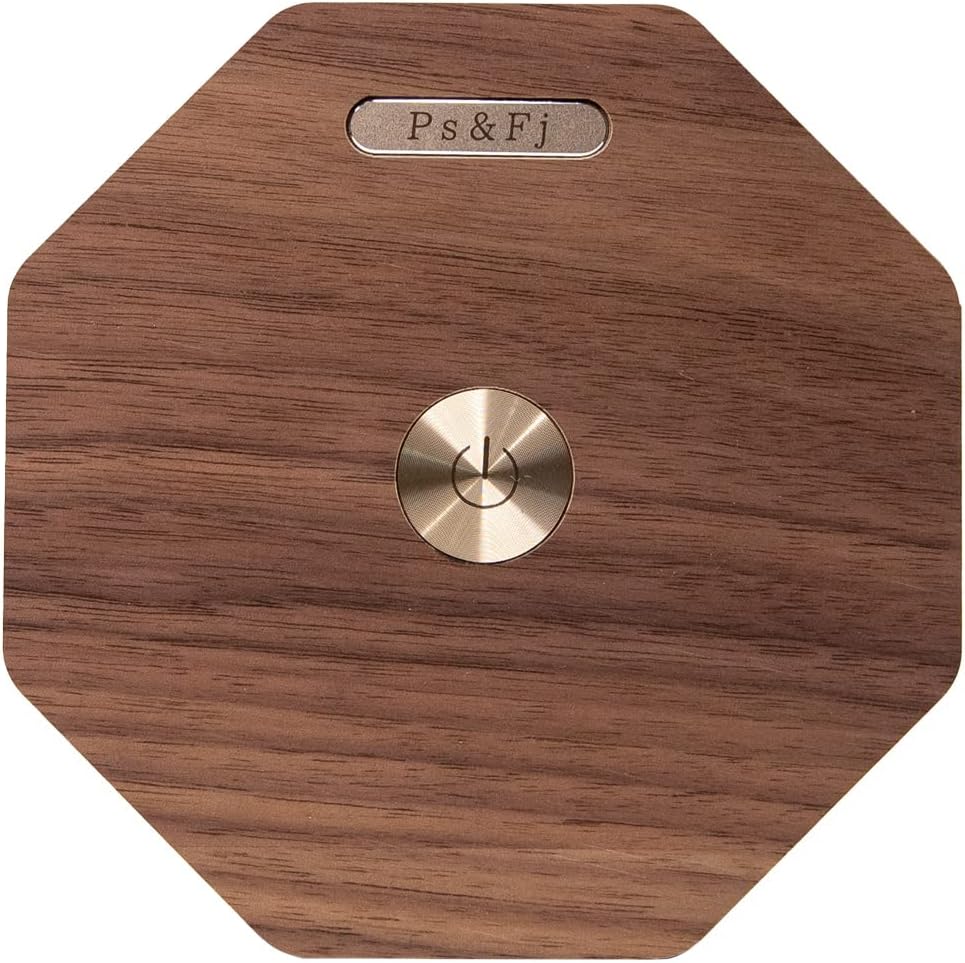 Ps&Fj LED Rotating Book Light ABS Wood & Paper Lamp Portable USB Rechargeable (Wood)