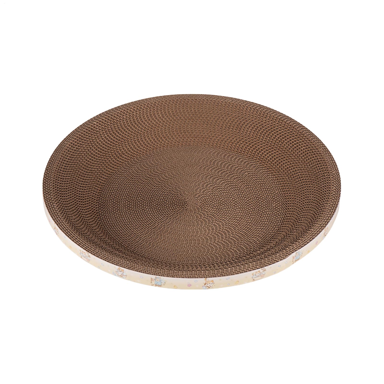 Cardboard Cat Scratcher – Bowl Shaped Scratch Pad | Round Indoor Cat Scratching Bed | Large Nest Mat for Cats Protects Furniture and Provides Comfortable Play Resting Spot