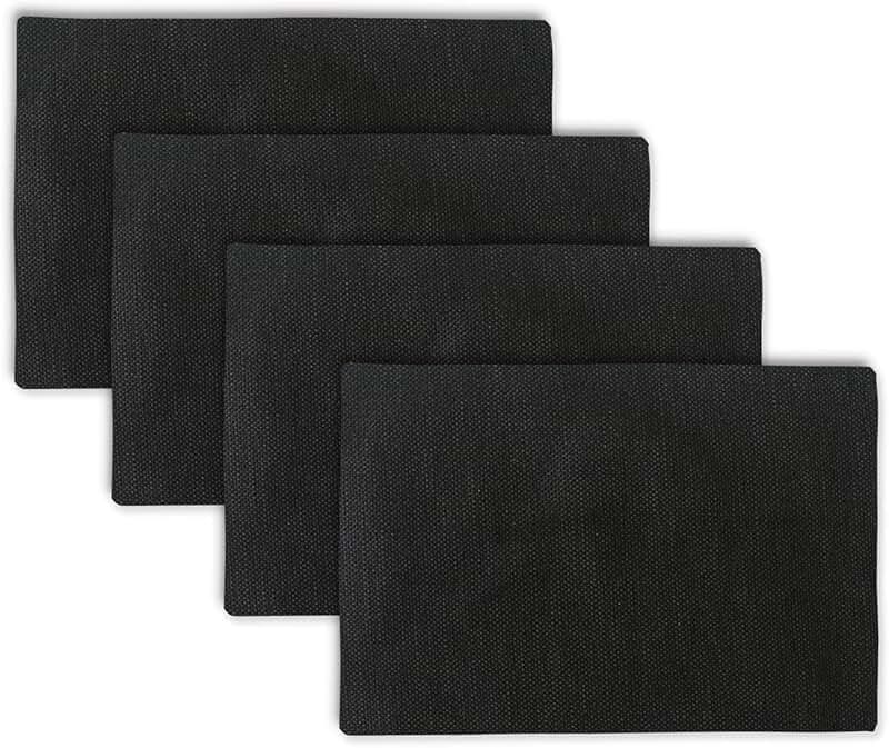 black cloth placemats