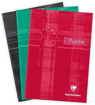 Clairefontaine Head Stapled Pads, A5, Squared, 90g, 80 Sheets - Assorted Colours, Pack of 5