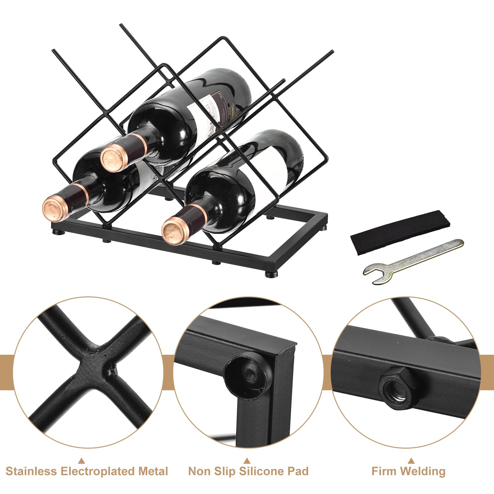Stylish Wine Rack - Holds 5 Bottles -4 Stylish Wine Rack - Holds 5 Bottles -4