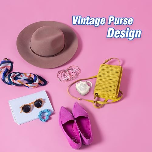 Miniatura 6 de DOSS Lindo altavoz Bluetooth, mini altavoz portátil con sonido potente, diseño retro y elegante, adorable altavoz para habitación, decoración de