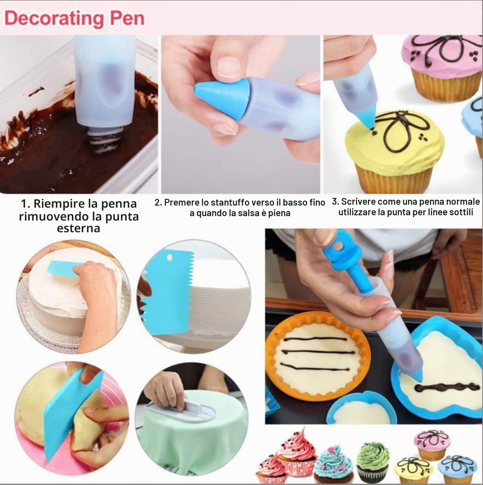 Piatto Girevole per Torte, Kit Pasticceria, Kit Pasticceria Professionale, Set Pasticceria, Pasticceria Accessori, Accessori Pasticceria, Tortiere, Tortiere per Dolci (442 Pezzi)