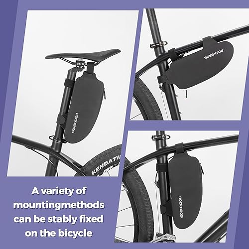 Miniatura 8 de ROCKBROS Bolsa de tubo superior para bicicleta, bolsa de marco frontal de bicicleta, bolsa impermeable para bicicleta, bolsa de teléfono para