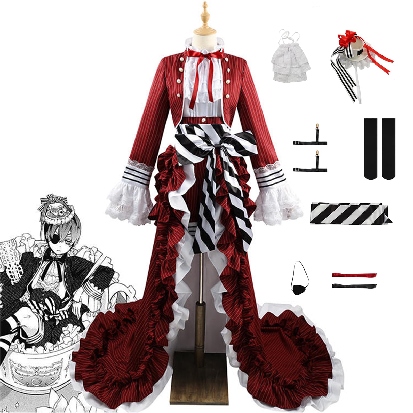 黒執事 シエル　紅茶カップ風　コスプレ　衣装　ドレス 71QBVeavDNL.jpg