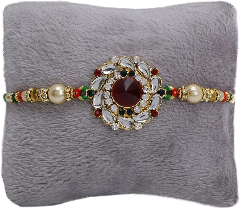 Riddhika Ventures Brother Rakhi with Greeting Card | Rakhi Thread | Rakhi Gifts for Brother, Sister, Bhaiya, Bhabhi for Indian Rakhi Raksha Bandhan Festival (K14)
