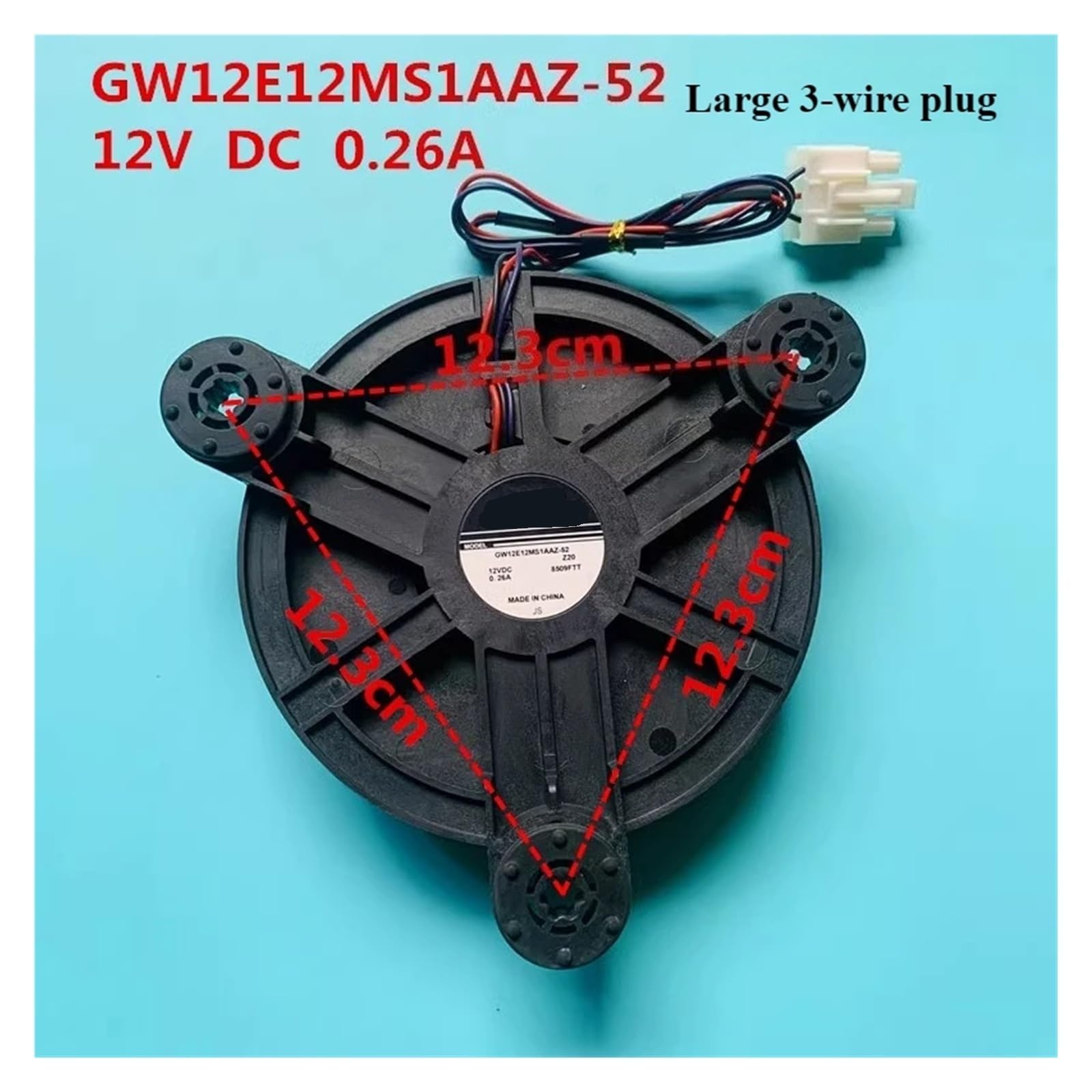 Accesorios, Compatible Con Meiji Refrigerador Refrigerador Congelador Ventilador GW12E12MS1AAZ-52 DC12V 0.26A Ventilador