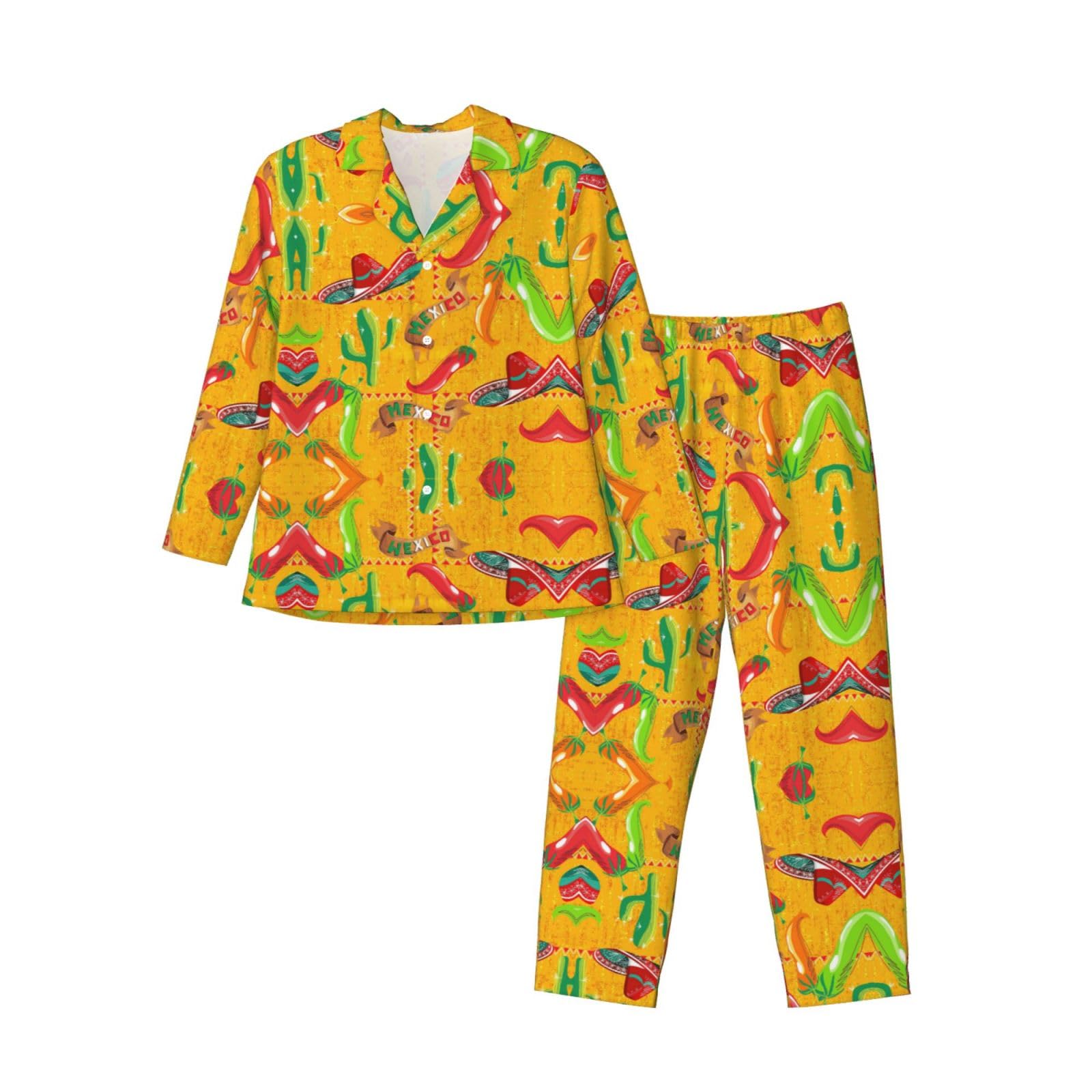 Pyjama col cranté imprimé piment et cactus : la solution pour des nuits douces sans irritations - 8