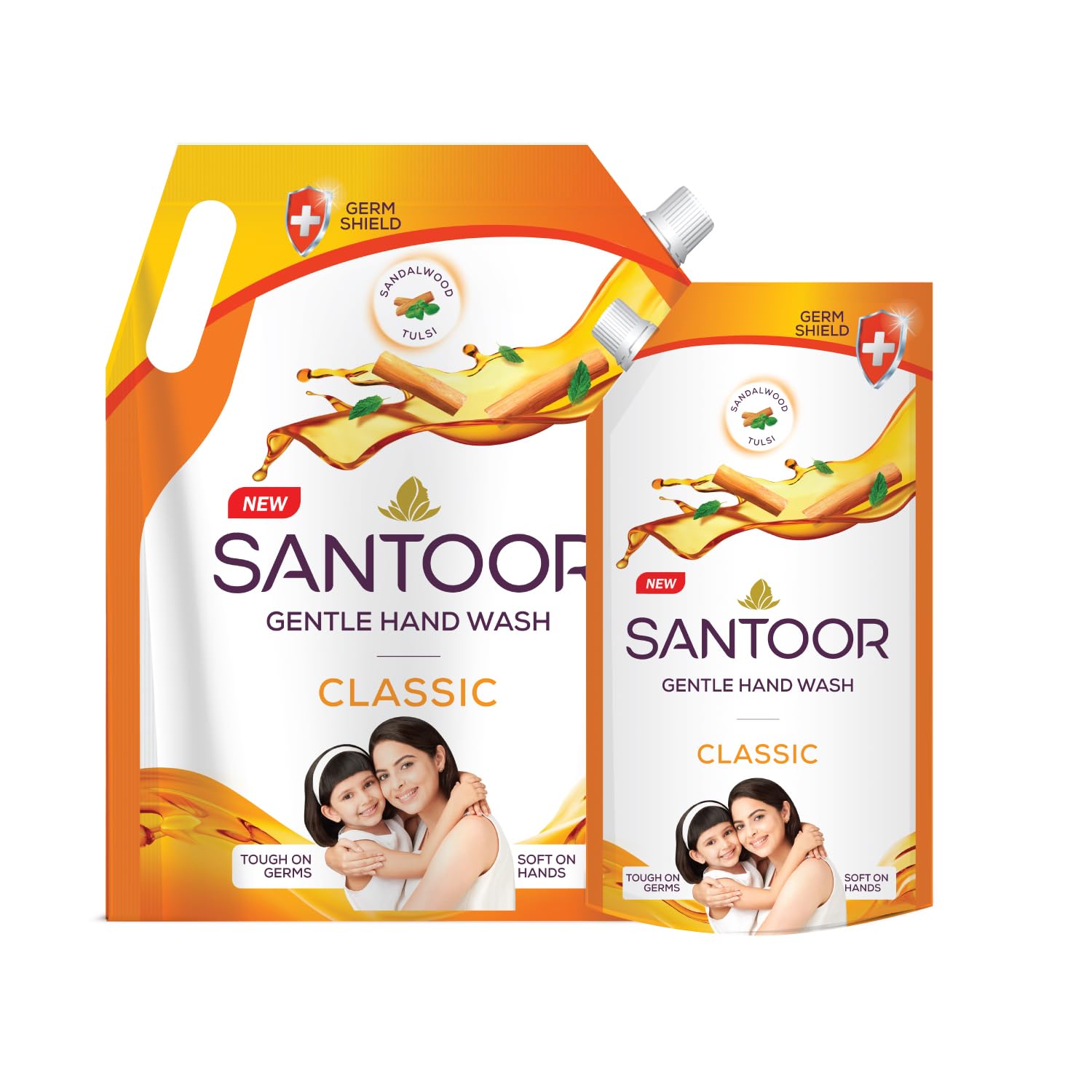 Santoor Classic Gentle Hand Wash 1500+675ml with Natural Goodness of Sandalwood & Tulsi| Rich Lathering Formula With Anti-Bacterial Properties| Soft on Hands| Soothes & Hydrates Skin (B0CH9YCT61) Amazon Price History, Amazon Price Tracker