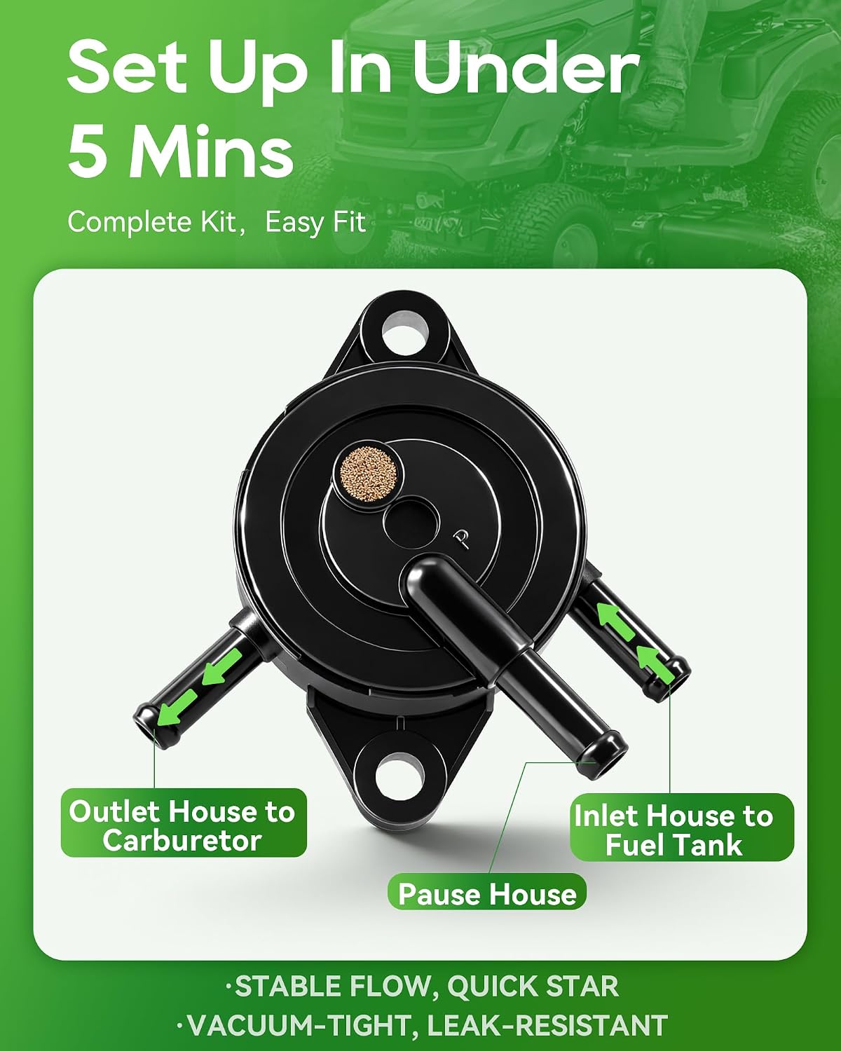 Carbhub Fuel Pump for Kohler 17HP-25 HP Small Engine Lawn Mower Tractor photo 5